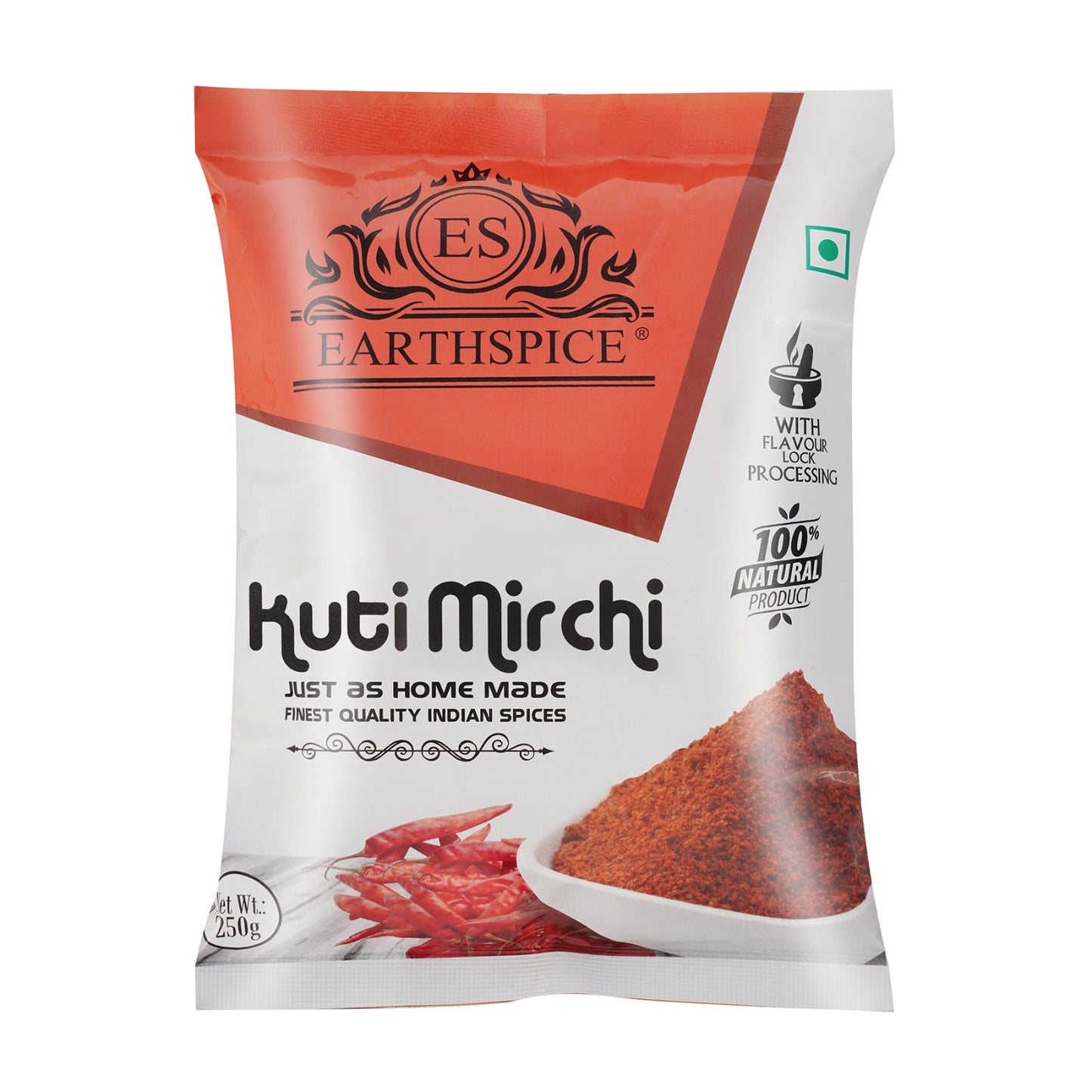 Earthspice Kuti Mirchi spice package front image