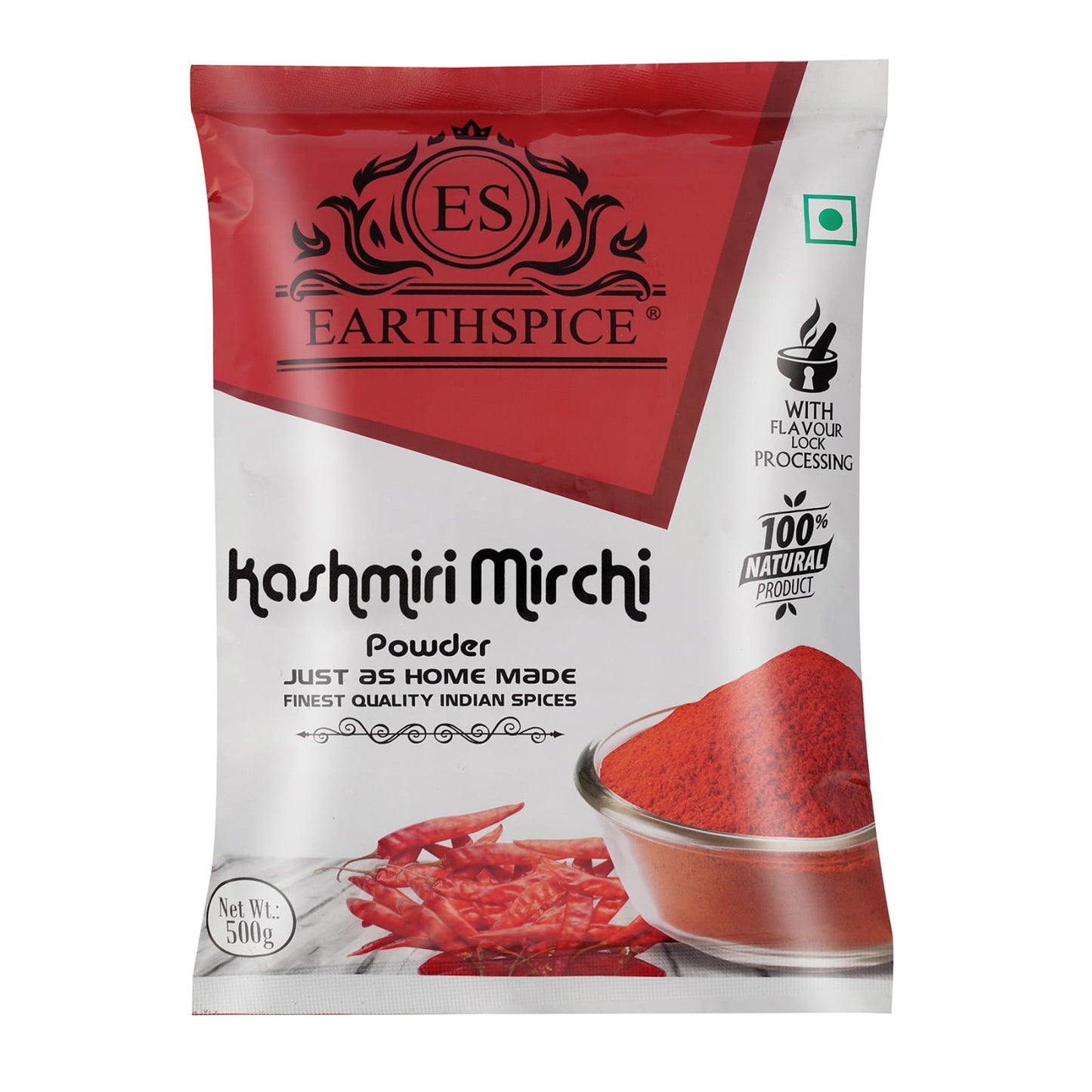 Earthspice Kashmiri Mirchi Powder 500g front image