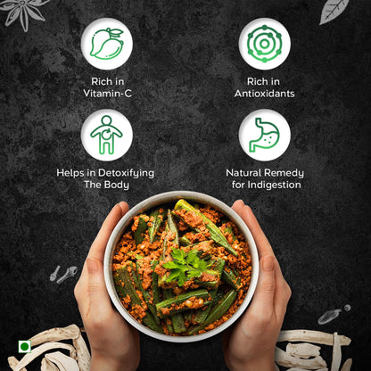 Earthspice amchur powder bowl of food with health benefits.