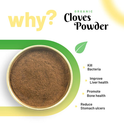 Earthspice Cloves powder in a bowl with health benefits 