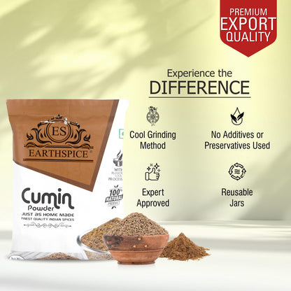 Earthspice Hing Lovers Combo – Hing 50g & 100g, Cumin 100g, Black Pepper 50g