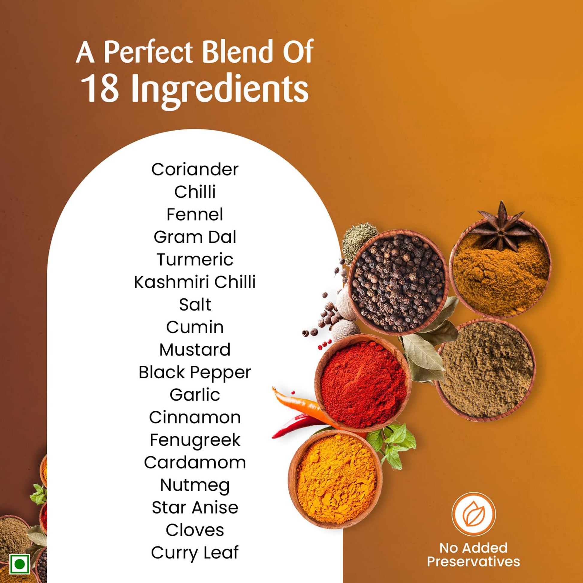 Earthspices Mutton Masala with a list of ingredients.