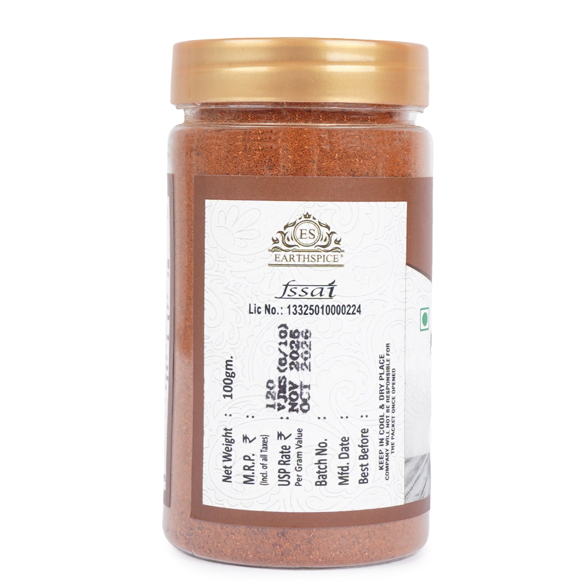 Earthspice Mutton Masala jar with white label.
