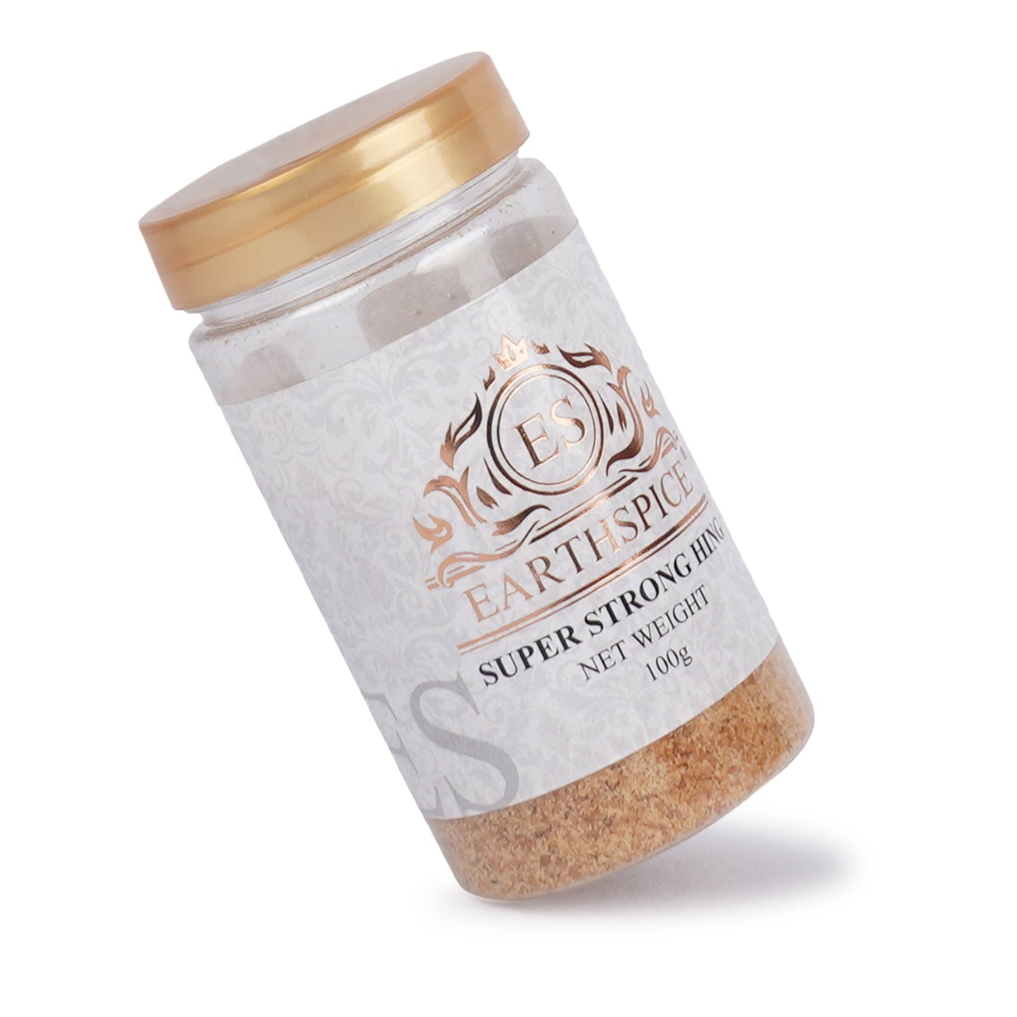 Earth Spice Super Strong hing asafoetida on a white background