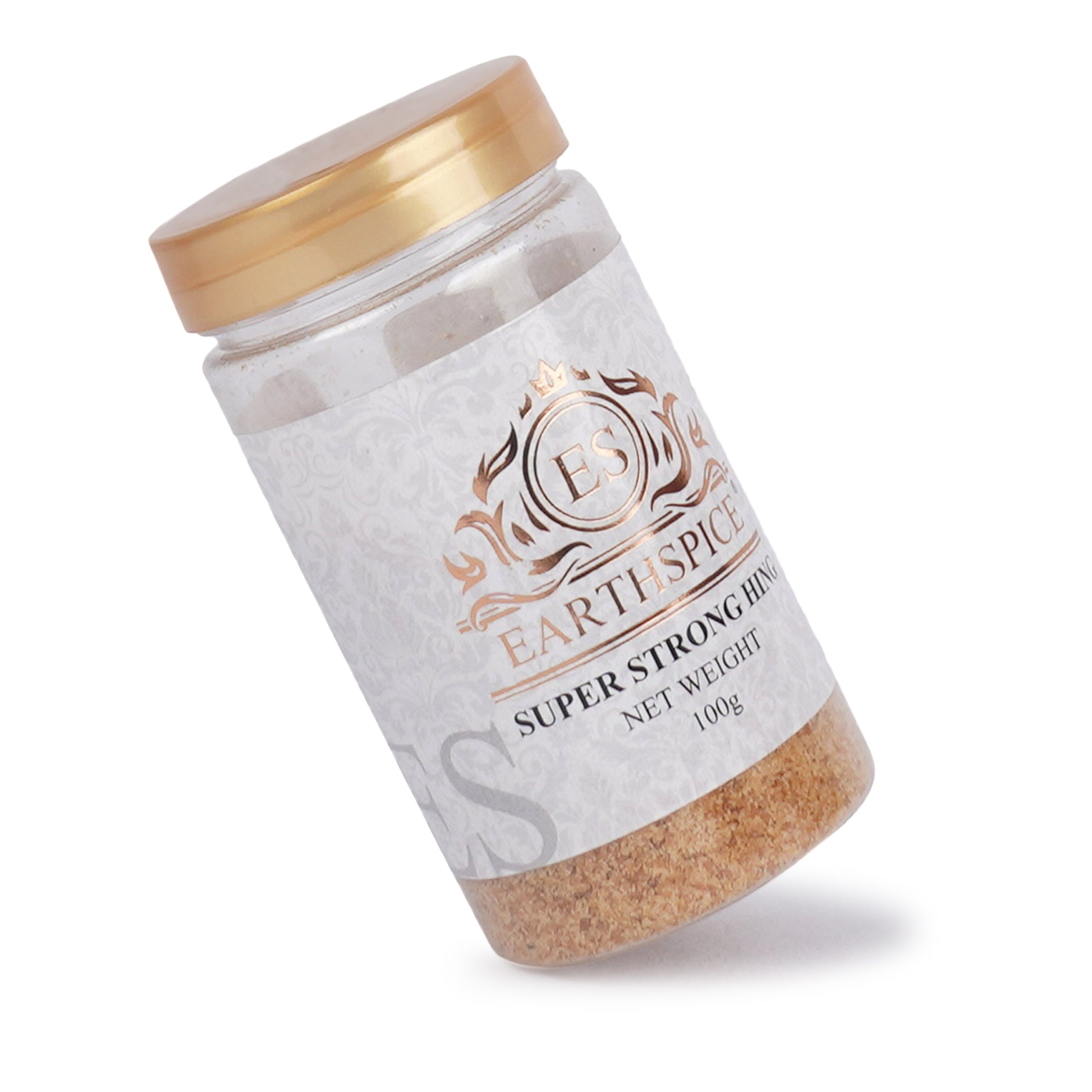 Earth Spice Super Strong hing asafoetida on a white background