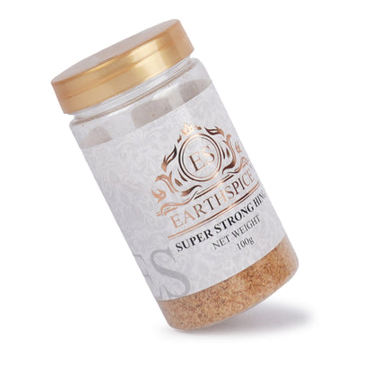 Earth Spice Super Strong hing asafoetida on a white background