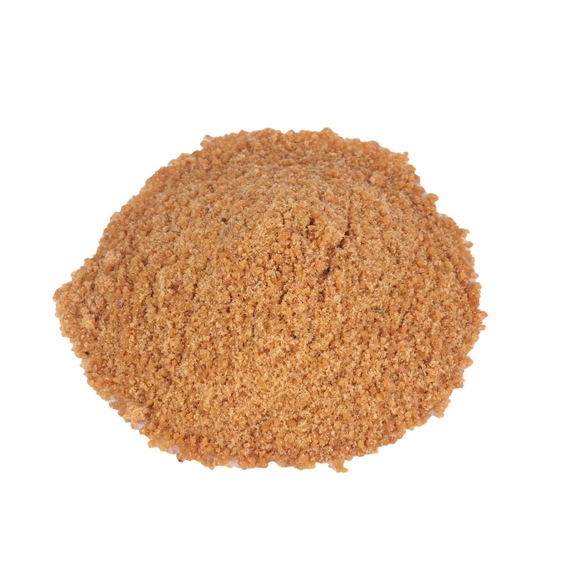 Earthspice hing asafoetida powder on a white background.