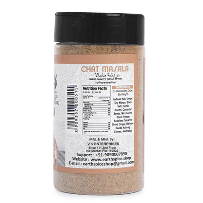 Earthspice Chat Masala with label on a white background
