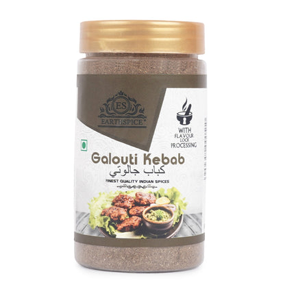 Earthspice Galouti Kebab spice mix on a white background