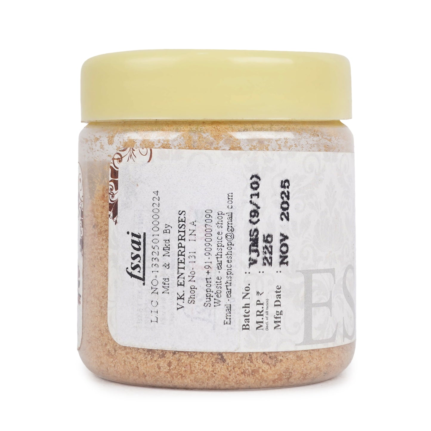 Earthspice Hing asafoetida powder with white label