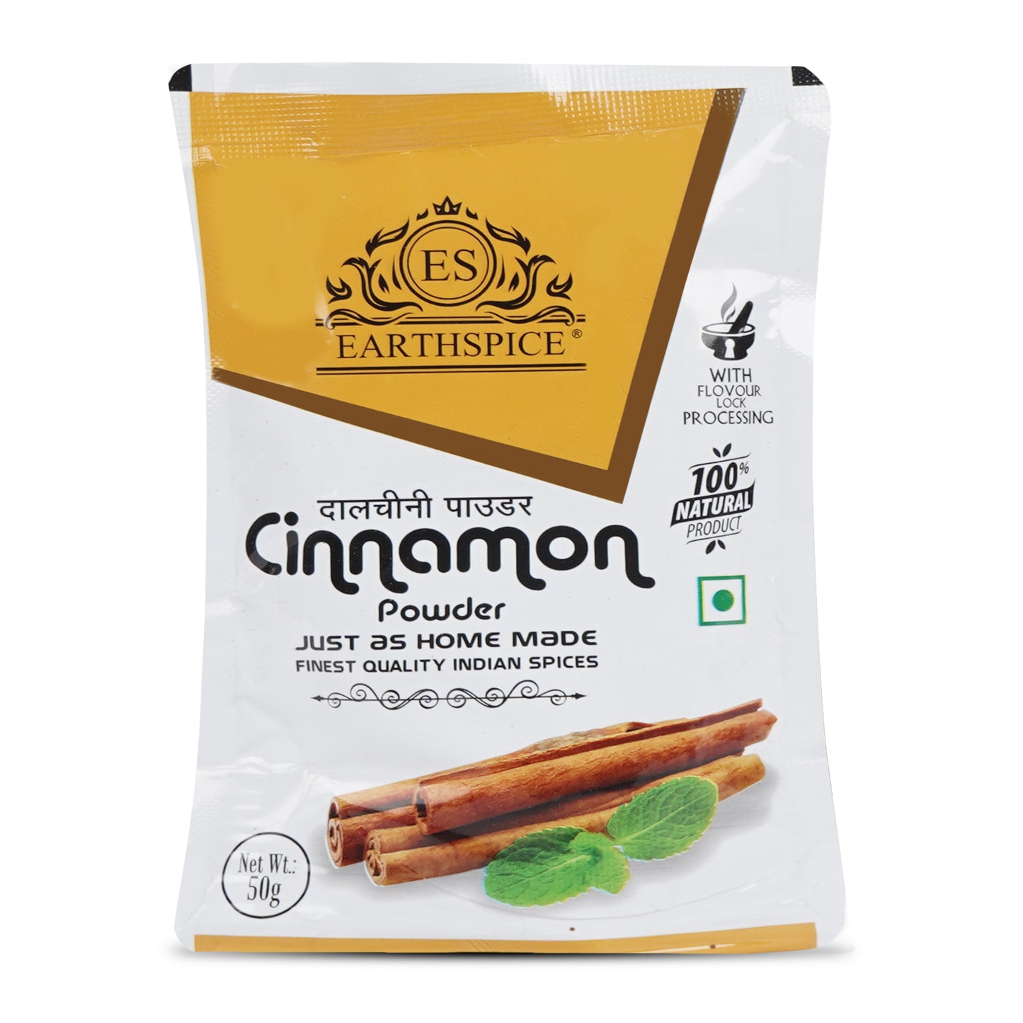 Earthspice cinnamon powder packaging front image